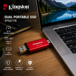 Kingston Dual Portable SSD: Fast USB-A & USB-C Storage