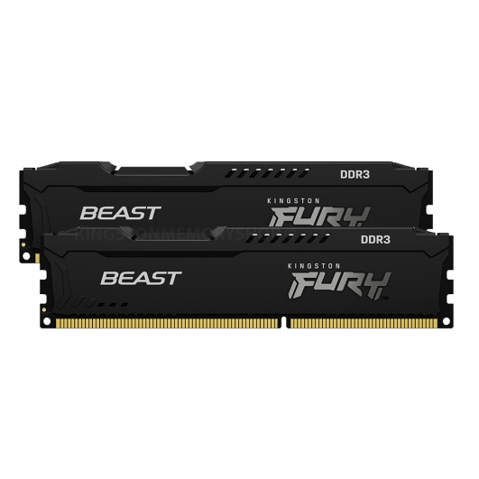 Kingston FURY Beast Black KF316C10BBK2/8 8GB (4GB x2) DDR3 1600MT/s Memory, DIMM