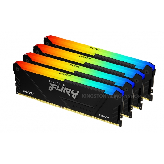Kingston FURY Beast RGB KF426C16BBAK4/32 32GB (8GB x4) DDR4 2666MT/s Black DIMM