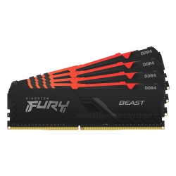 Kingston Fury Beast RGB KF436C18BBAK4/128 128GB (32GB x4) DDR4 3600MT/s Non ECC DIMM