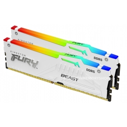 Kingston FURY Beast RGB KF556C36BWEAK2-32 32GB (16GB x2) DDR5 5600MT/s White DIMM [EXPO]