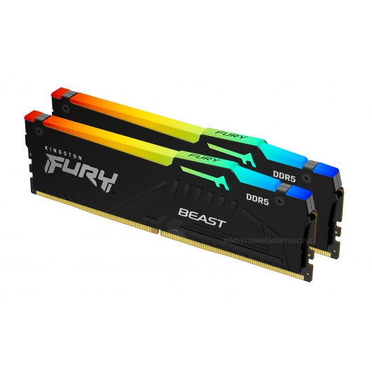 Kingston Fury Beast RGB KF560C40BBAK2-16 16GB (8GB x2) DDR5 6000MT/s Non ECC DIMM