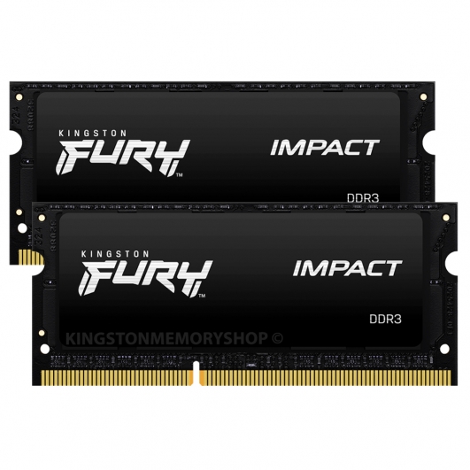 Kingston Fury Impact KF318LS11IBK2/16 16GB (8GB x2) DDR3L 1866MT/s Non ECC Memory RAM SODIMM