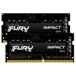 Kingston FURY Impact Black KF426S16IBK2/32 32GB (16GB x2) DDR4 2666MT/s Memory, SODIMM
