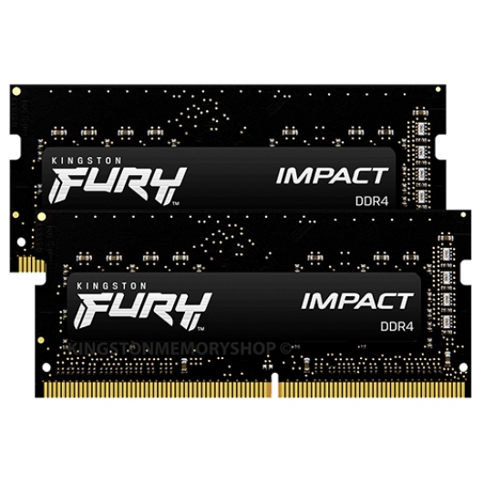 Kingston FURY Impact Black KF426S15IBK2/16 16GB (8GB x2) DDR4 2666MT/s Memory, SODIMM