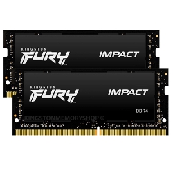 Kingston FURY Impact Black KF426S16IBK2/64 64GB (32GB x2) DDR4 2666MT/s Memory, SODIMM