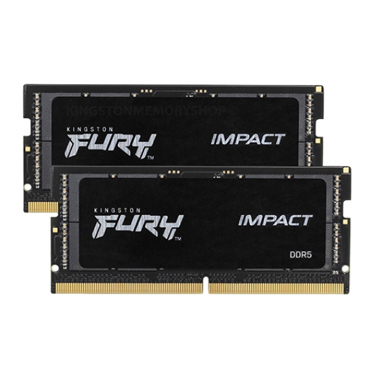 Kingston Fury Impact KF548S38IBK2-64 64GB (32GB x2) DDR5 4800MT/s Non ECC SODIMM