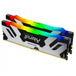 Kingston FURY Renegade RGB KF560C32RSAK2-64 64GB (32GB x2) DDR5 6000MT/s Silver/Black DIMM [XMP]