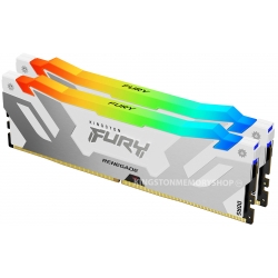 Kingston FURY Renegade RGB KF568C36RWAK2-32 32GB (16GB x2) DDR5 6800MT/s Silver/White DIMM [XMP]