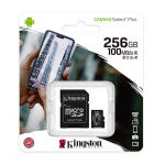 Kingston 256GB Canvas Select Plus Micro SD (SDXC) Card U3, V30, A1, 100MB/s R, 85MB/s W