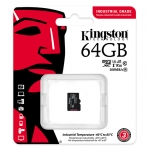 Kingston 64GB Industrial Micro SD (SDXC) Card U3, V30, A1, 100MB/s R, 80MB/s W, No Adapter