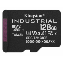 128GB Kingston Industrial Micro SD (SDXC) Memory Card - U3, V30, A1, 100MB/s R, 80MB/s W