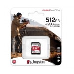 Kingston 512GB Canvas React Plus SD (SDXC) Card, 4K, UHS-II, U3, V60, 280MB/s R, 150MB/s W