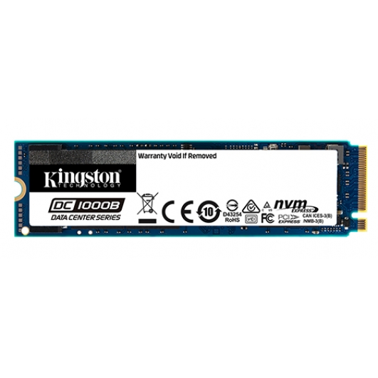 Kingston 480GB DC1000B SSD M.2 (2280), NVMe, PCIe 3.0 (x4), 3200MB/s R, 565MB/s W