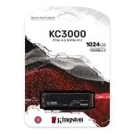 Kingston 1TB (1024GB) KC3000 SSD M.2 (2280), NVMe, PCIe 4.0, Gen 4x4, 7000MB/s R, 6000MB/s W