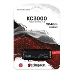 Kingston 2TB (2048GB) KC3000 SSD M.2 (2280), NVMe, PCIe 4.0, Gen 4x4, 7000MB/s R, 7000MB/s W