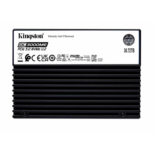 30.72TB (30072GB) Kingston DC3000ME 2.5 Inch NVMe SSD - U.2, PCIe Gen5 x4, 14000MB/s R, 9700MB/s W