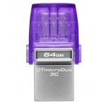 Kingston 64GB DataTraveler MicroDuo Type-A/C Flash Drive USB 3.2, Gen1, 200MB/s