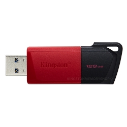 Kingston 128GB DataTraveler Exodia M Type-A Flash Drive USB 3.2, Gen1, Black/Red