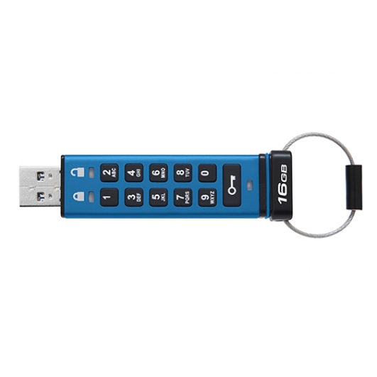 Kingston Ironkey 16GB Keypad 200 Encrypted Type-A Flash Drive USB 3.2, Gen1, FIPS 140-3*, 145MB/s R, 115MB/s W