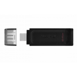 64GB Kingston DataTraveler DT70 USB Flash Drive - USB 3.2, Gen1, Type-C, 80MB/s R