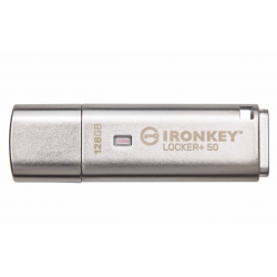128GB Kingston Ironkey Locker+ 50 USB Flash Drive - USB 3.2, Gen1, Type-A, 145MB/s R, W