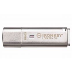 256GB Kingston Ironkey Locker+ 50 USB Flash Drive - USB 3.2, Gen1, Type-A, 145MB/s R, W