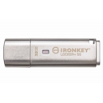 32GB Kingston Ironkey Locker+ 50 USB Flash Drive - USB 3.2, Gen1, Type-A, 145MB/s R, W