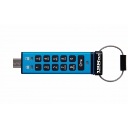 128GB Kingston Ironkey Keypad 200C USB Flash Drive - USB 3.2, Gen1, Type-C, 280MB/s R, 200MB/s W