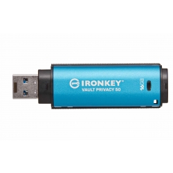 16GB Kingston Ironkey Vault Privacy 50 USB Flash Drive - USB 3.2, Gen1, Type-A, 250MB/s R, 180MB/s W