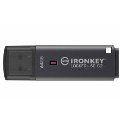 256GB Kingston Locker+ 50 [G2] USB Flash Drive - USB 3.2, Gen2, Type-A, 145MB/s R
