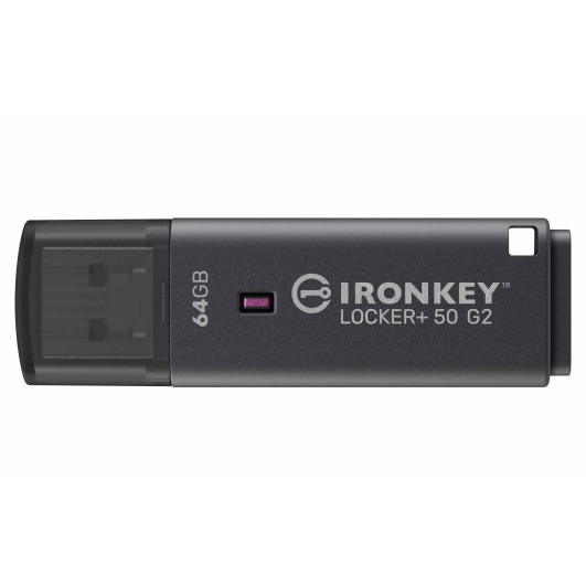 256GB Kingston Locker+ 50 [G2] USB Flash Drive - USB 3.2, Gen2, Type-A, 145MB/s R